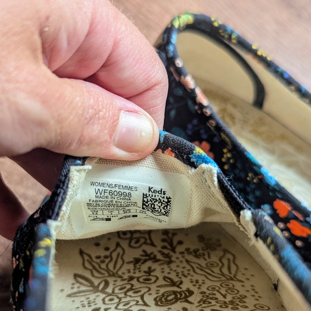 Keds x Rifle Paper Co. Floral Platform Shoes - Black and Multicolor - Picture 7 of 7